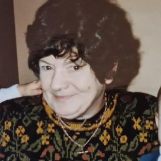 Shirley on one of the family's early holidays in Paignton